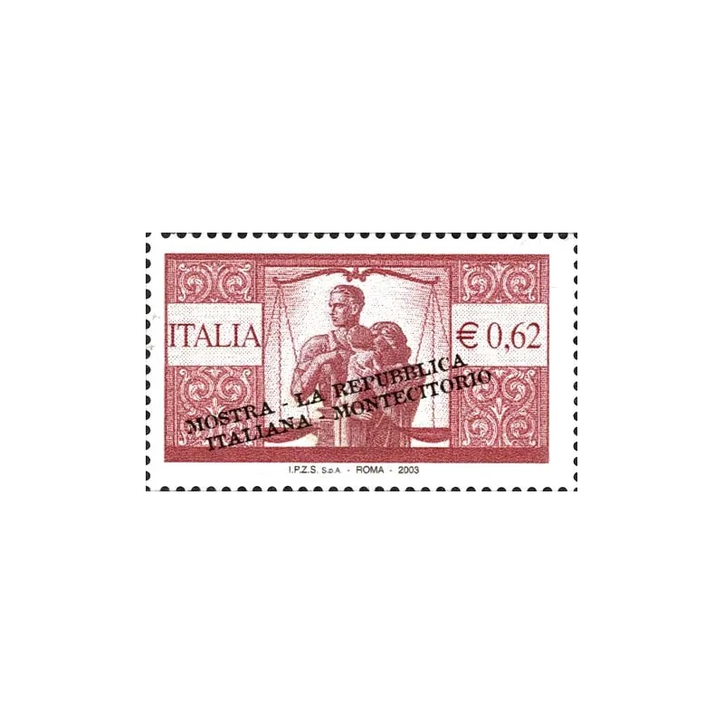Exposición filatélica - la república italiana en sellos postales