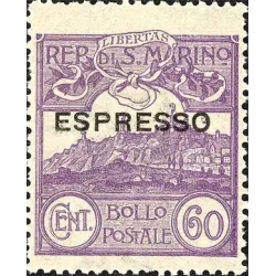 Blick auf San Marino, überdruckter Express
