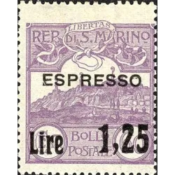 View of san marino, overprinted express