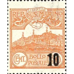 View of san marino, overprinted