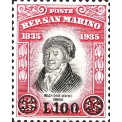 Centenary of the death of delphic melchiorre, overprinted