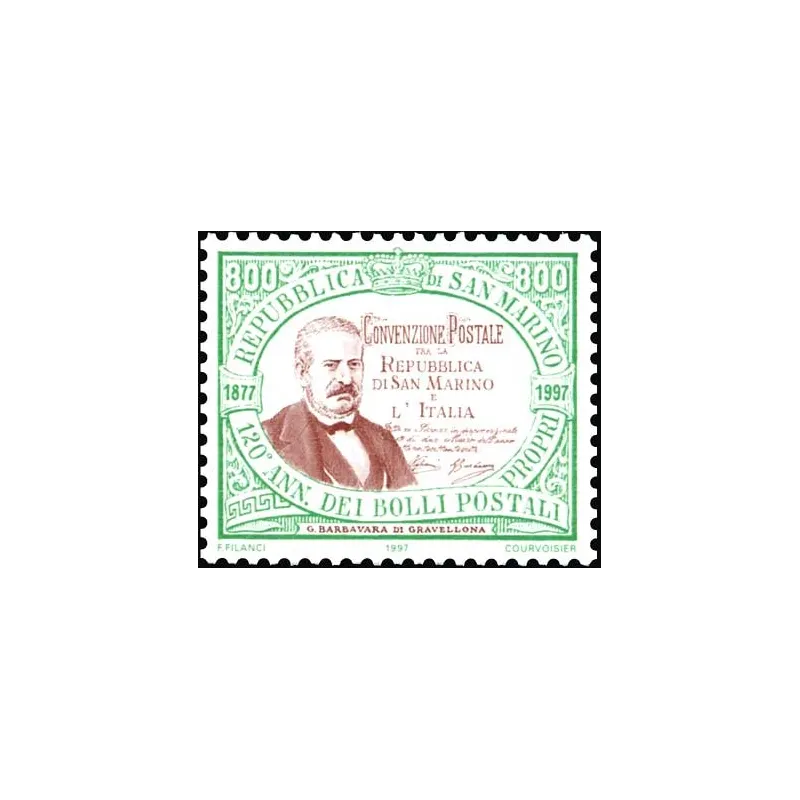 120e anniversaire du premier timbre de san marino