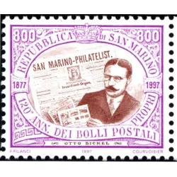 120th anniversary of the first stamp of san marino