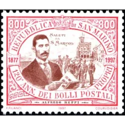 120th anniversary of the first stamp of san marino