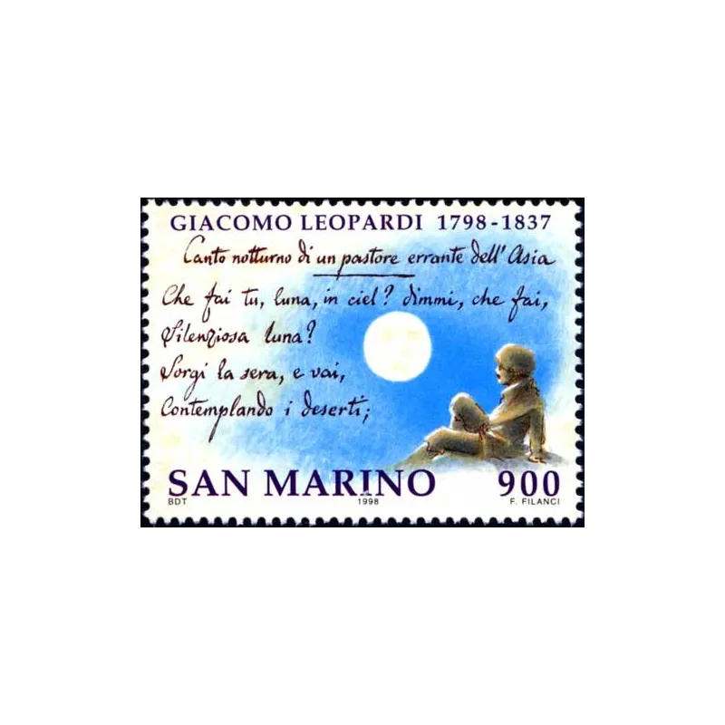 Bicentenary of the birth of Jacob Leopardi Bicentenary of the birth of Jacob Leopardi