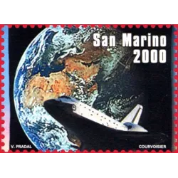 Flag of san marino in space