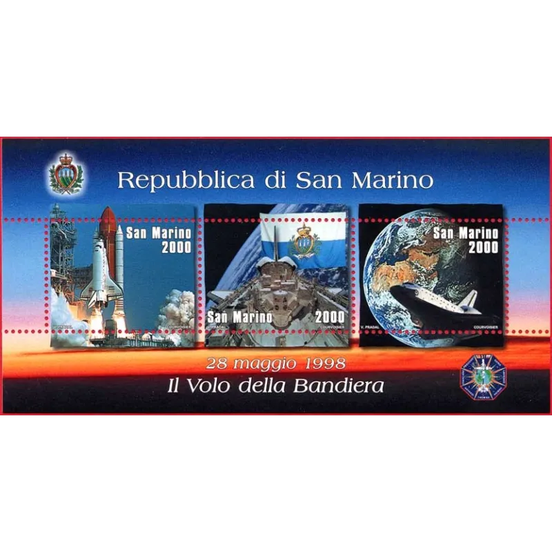 Flagge von San Marino im All