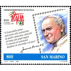 World exhibition of philosophies, in milan - day of stamp and collecting