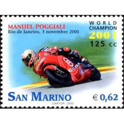 Manuel ruht Champion der Welt des Motorradfahrens 125cc