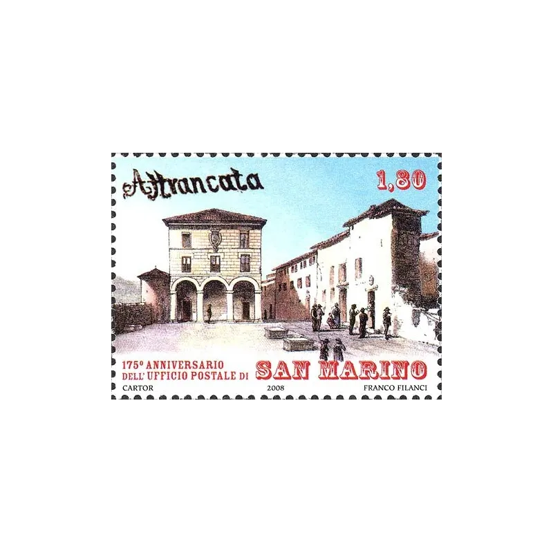 175th anniversary of the first post office of san marino