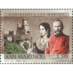 150. Jahrestag der Verleihung der Ehrenbürgerschaft San Marino an giuseppe garibaldi