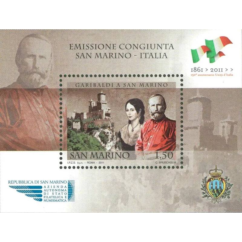 150th anniversary of the conferment of honorary San Marino citizenship to giuseppe garibaldi