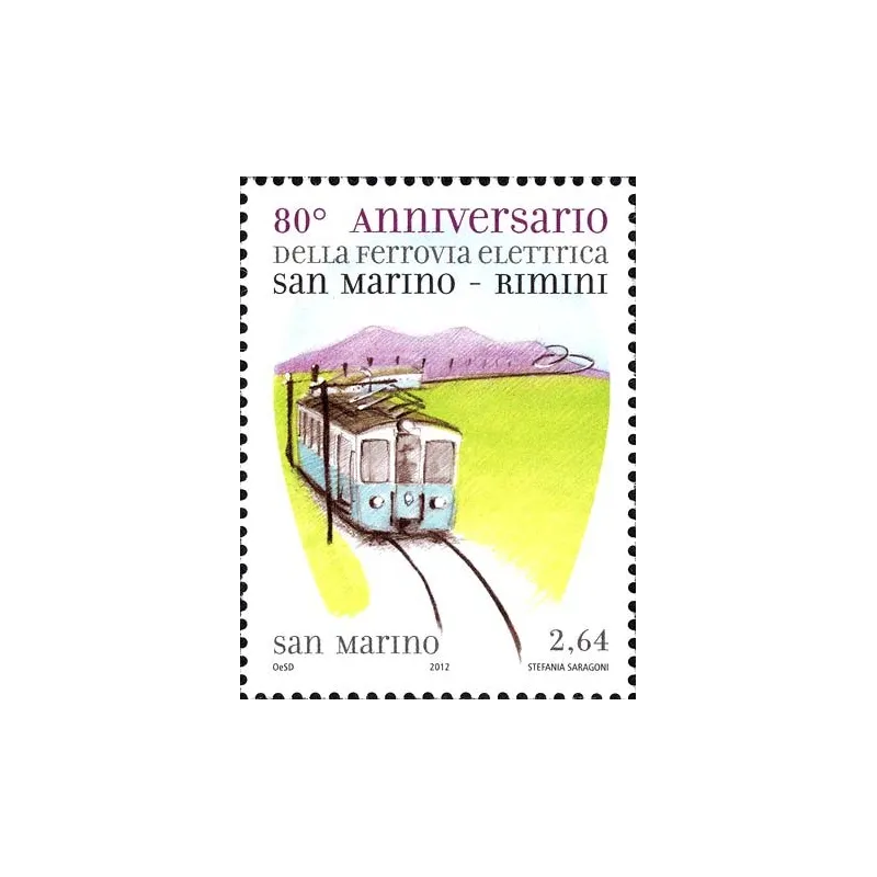 80. Jahrestag der elektrischen Eisenbahn San Marino-Rimini