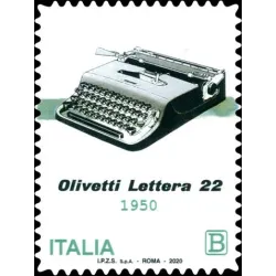 70º anniversario di produzione della macchina per scrivere portatile "Lettera 22"