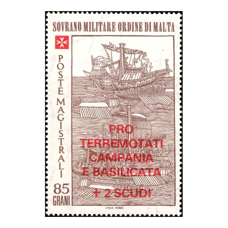 5th centenary of the siege of Rhodes overprinted pro terremotati