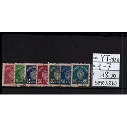 1926 francobollo catalogo 1-7