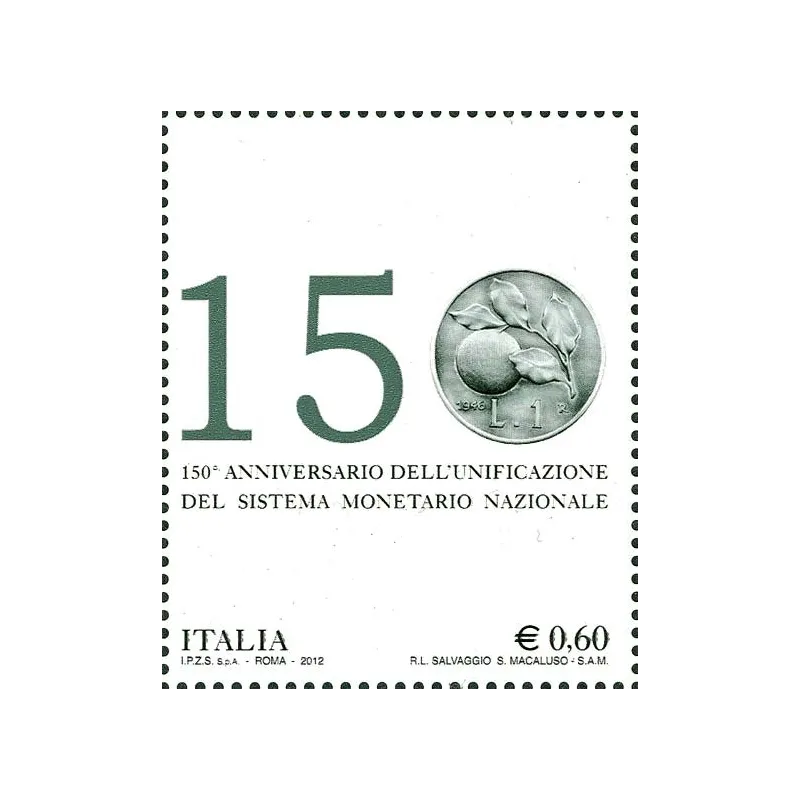 150º anniversario della lira italiana