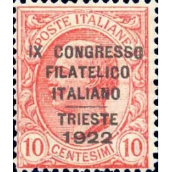IX Congreso Filatelico italiano, en Trieste