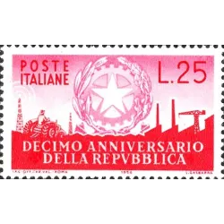 10e anniversaire de la république italienne