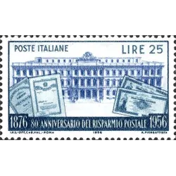 80e anniversaire de l'épargne postale en Italie