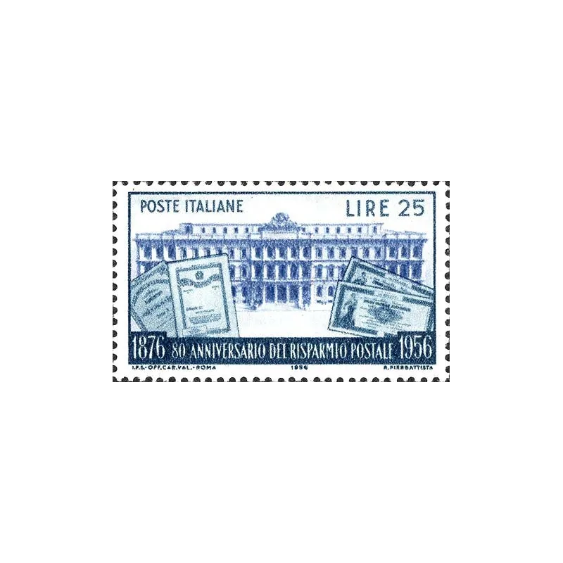 80e anniversaire de l'épargne postale en Italie